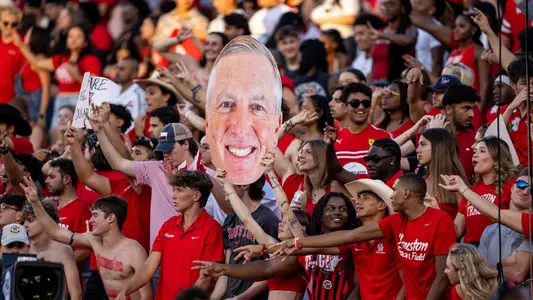 Student Section Fans Willie Fritz head