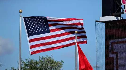 American Flag at Baseball Schroeder Park
