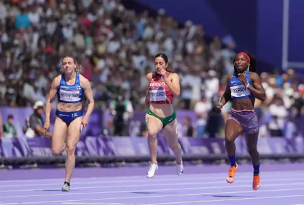 Cecilia Tamayo-Garza competing in 100-meter at 2024 Paris Olympic Games