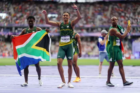 Shaun Maswanganyi wins silver in 4x100-meter relay at 2024 Paris Olympic Games