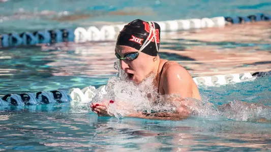Sophomore Mariana Cote Swimming the Breaststroke