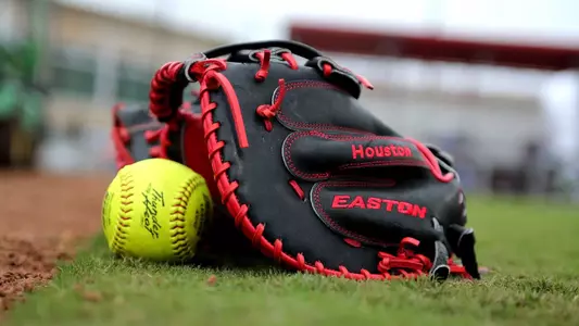 Generic Houston Softball Glove and Ball