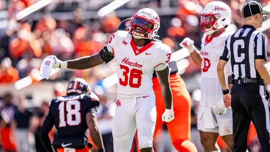 Jalen Garner celebrates at Oklahoma State
