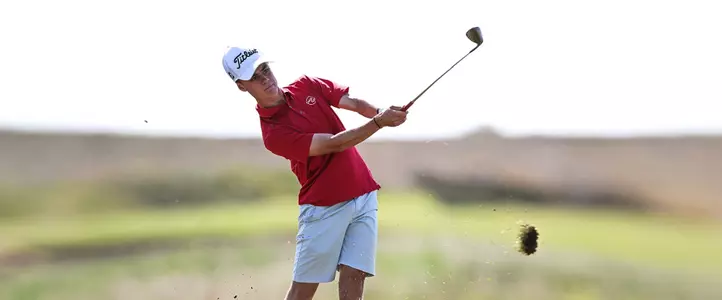 DEAL, ENGLAND - JUNE 17: Miles Wennestam of Switzerland plays a shot during Qualifying for the The Amateur Championship at Royal Cinque Ports Golf Club on June 17, 2025 in Deal, England. (Photo by Alex Burstow/R&A/R&A via Getty Images)