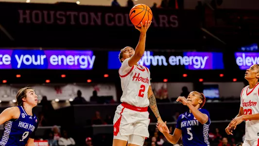 Kierra Merchant lays up ball against High Point