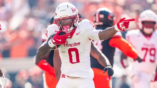 Amare Thomas celebrates after a first down.