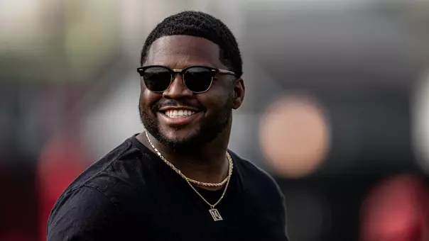 Marcus Trice at practice