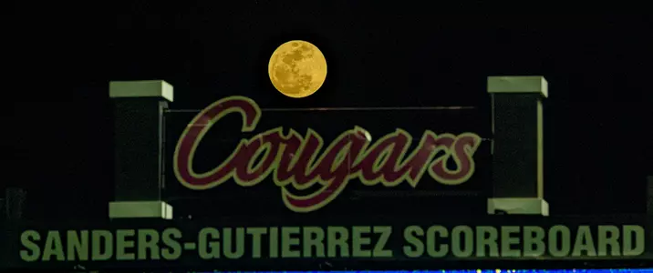 Pink Moon at Houston vs West Virginia baseball game