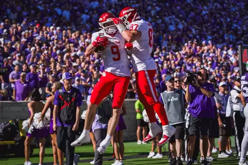 Patrick Overmyer and Luke McGary touchdown celebration
