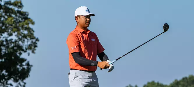 Hsuan-Yi Chen prepares to hit his tee shot