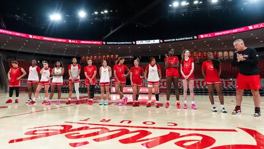 University of Houston WBB Team Lined Up
