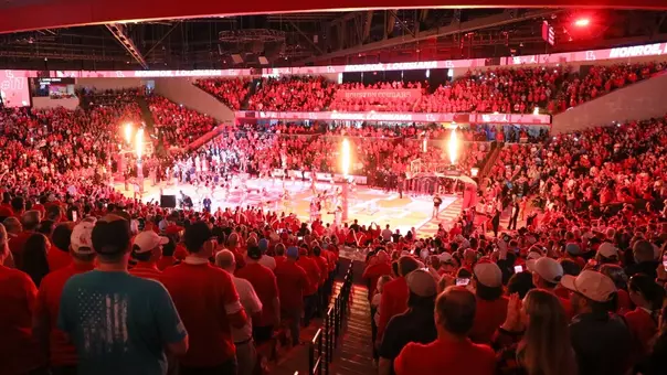 Fertitta Center, fans, fire