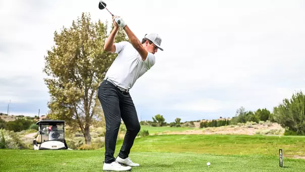 Grant Doggett hits his drive