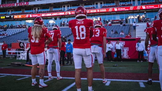 Ryan Smith of the Houston Cougars during the Houston Cougars vs Oklahoma State Cowboys game in Houston, Texas on October 17, 2026. (Photo by Kaden Ramirez)