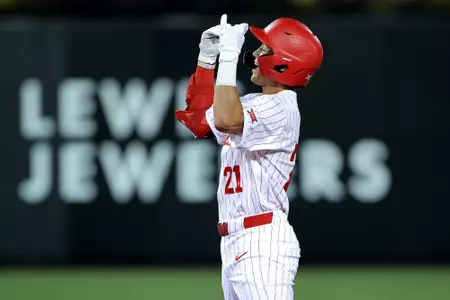 Antonelli Savattere celebrates standing on base.