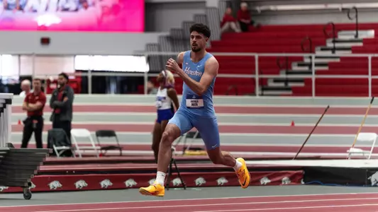 Junior Antrea Mita running at NCAA Indoor Championships