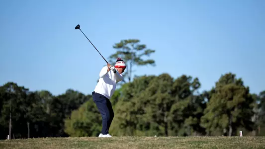 Grant Doggett tees off at All-American Intercollegiate