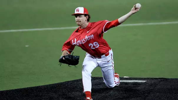 Ryne Rodriguez pitching against Sam Houston