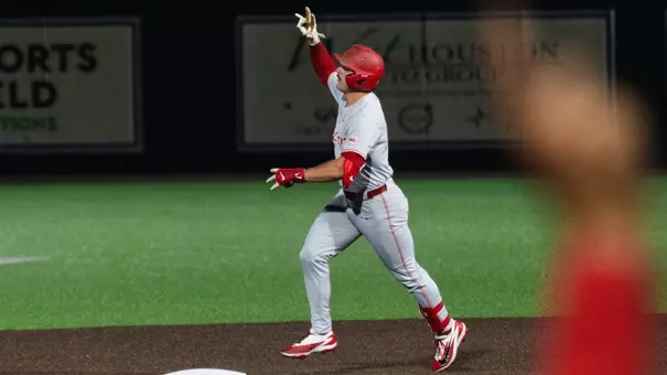 Cade Climie jogs around the bases after hitting a homer