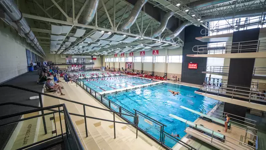 Shot of the inside of CRWC Natatorium