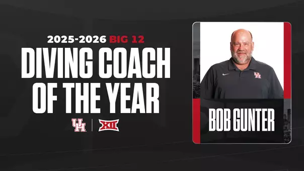 Houston's Head Diving Coach Bob Gunter Named Big 12 Diving Coach of the Year