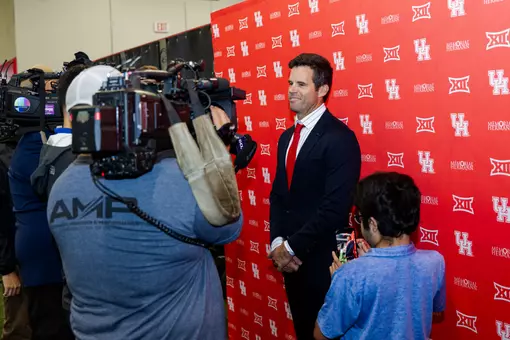Will Davis talks to reporters.