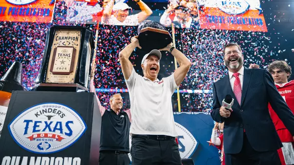 Willie Frtiz celebrates Texas Bowl