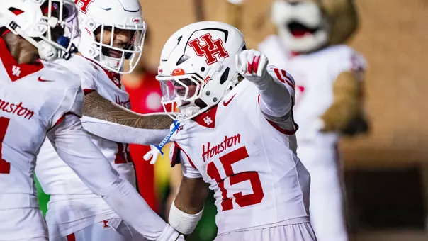 Will James celebrates with teammates at Rice