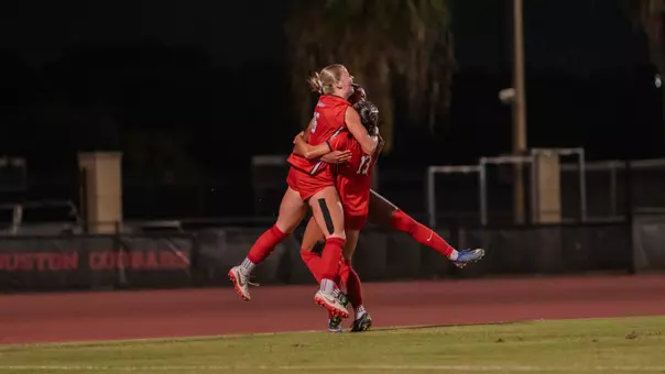 Cougars celebrate after goal