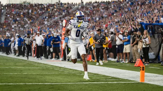 Tempte, Arizona - October 5, 2024 - during a football game between the Kansas Jayhawks and the Arizona State Sun Devils at Sun Devil Stadium in Tempte, Arizona. Photo by Kansas Athletics