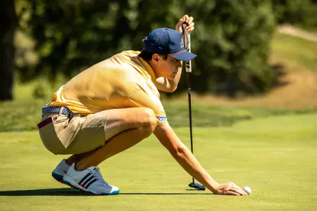 Lawrence, KS - September 1, 2024 - Luke Honner during practice at Lawrence Country Club in Lawrence, KS. Photo by Jason Glassberg/Kansas Athletics