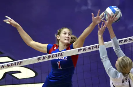 No. 23 Kansas Sweeps Sunflower Showdown, 3-1 Image