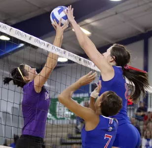 KU Volleyball Stays Undefeated in Arkansas Tournament Image
