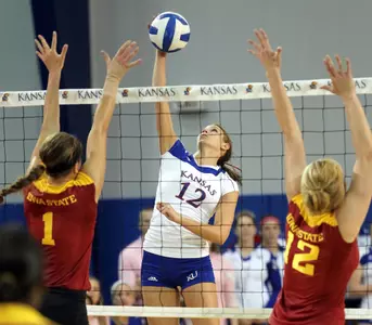 Jayhawks Lose Three-Set Battle at No. 12 Iowa State Image