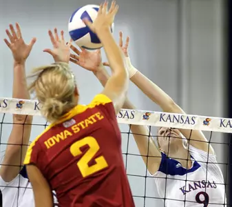 Kansas Runs into Red-Hot No. 14 Iowa State, Defeated in Three Image