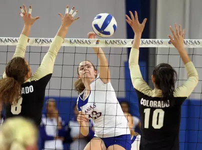 Jayhawk Volleyball Sweeps Colorado Image