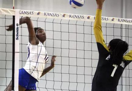Jayhawk Volleyball Loses In Four In Border Showdown Image