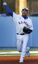 Jayhawks Fall in Extra Innings, 4-3 Image