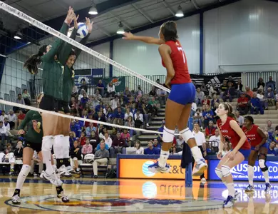 Jayhawks Fall to No. 13 Oregon in Three Sets Image