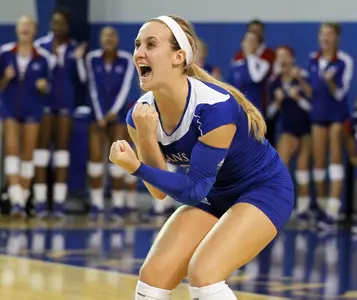 Kansas Takes Second Sweep, Downs UT-Martin, 3-0 Image
