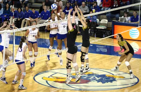 Kansas Volleyball Rallies Back To Tame Missouri, 3-2 Image