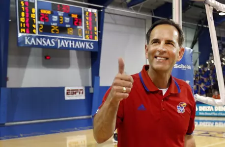 Bechard Reaches 300 Wins as Kansas Sweeps Duke, 3-0 Image