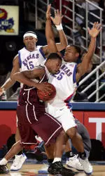Jayhawks Beat Aggies, 65-60 Image