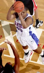 Kemp Scores 1,000th Point, Jayhawks Fall Image