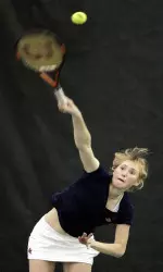 KU Tennis Sweeps Iowa State, 7-0 Image