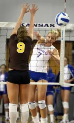 Aggies Top Jayhawks In Three Image