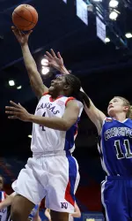 Sophomores Pace KU in 91-56 Rout of Creighton Image