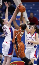 KU Can't Hold off Texas in 57-53 Setback Image