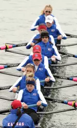 Kansas Rowing Makes Strides in First Regatta of Season Image