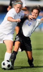 Jayhawks Trump Drake in Soccer Exhibition, 3-0 Image